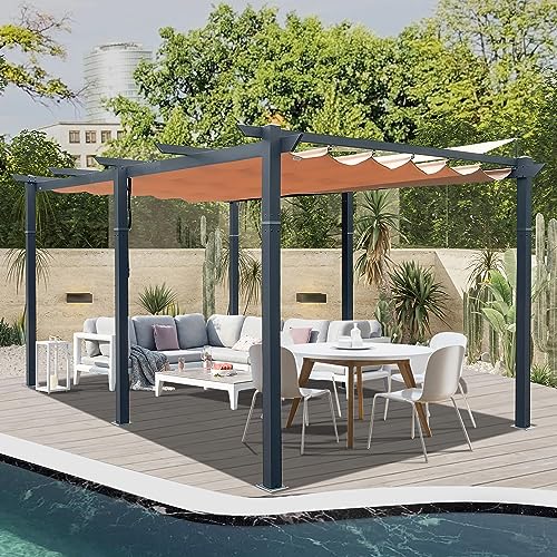 Domi Outdoor Living 11’x16’ Retractable Pergola with Canopy