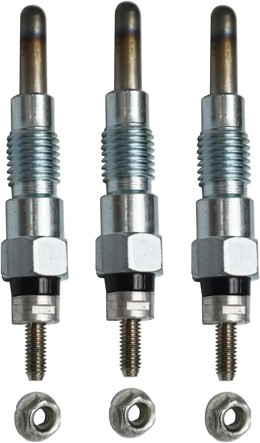 15261-65510 15694-65510 15694-65512 Glow Plugs 3PCS for Kubota D600 D750 D850 D950 Engine Tractors B1750D B2150DT B7100 B7200D B8200D