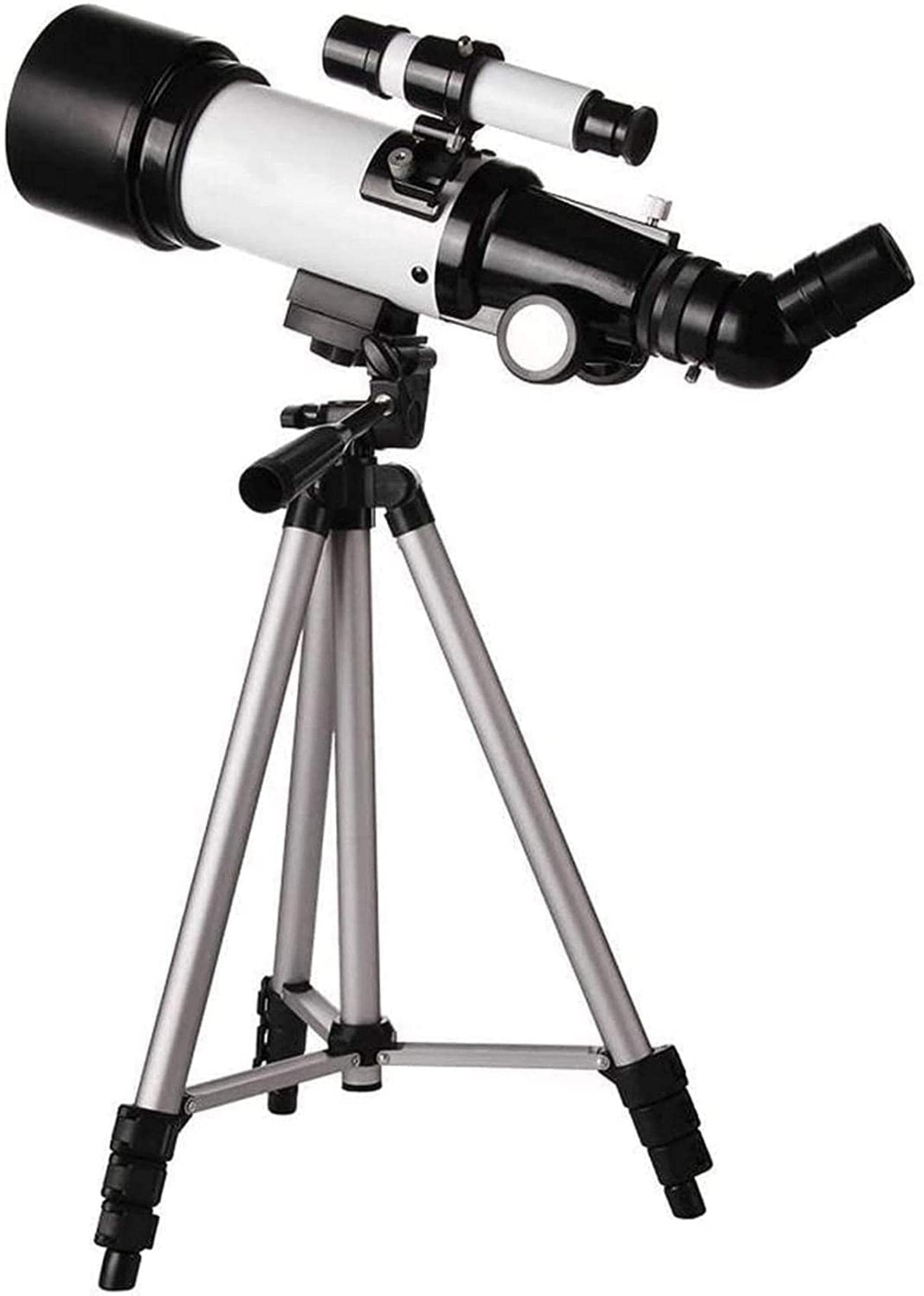 Telescopi Telescopio rifrattore da Viaggio da 100 mm con Regolabile, con Supporto per Telefono Cellulare, telescopio a Doppio Scopo Cielo e Terra