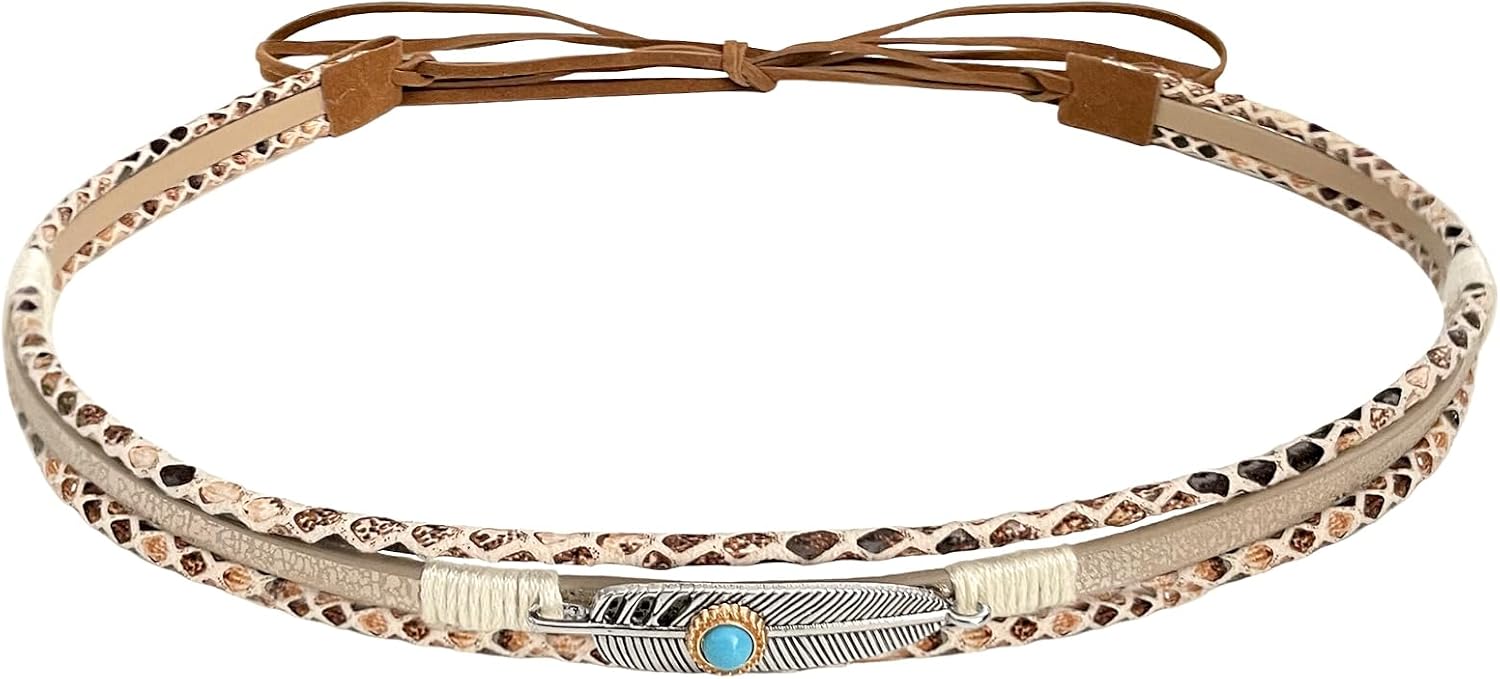 Cowboy Hat Bands for Women Men, Cowgirl Hatbands Hand Made Replacement Pearl Hat Belt Men Fedora Panama Hats