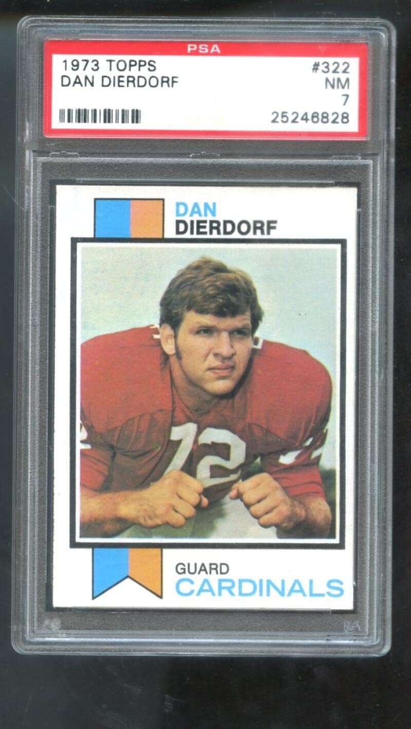 1973 Topps #322 Dan Dierdorf HOF ROOKIE RC NM PSA 7 Graded Football Card NFL