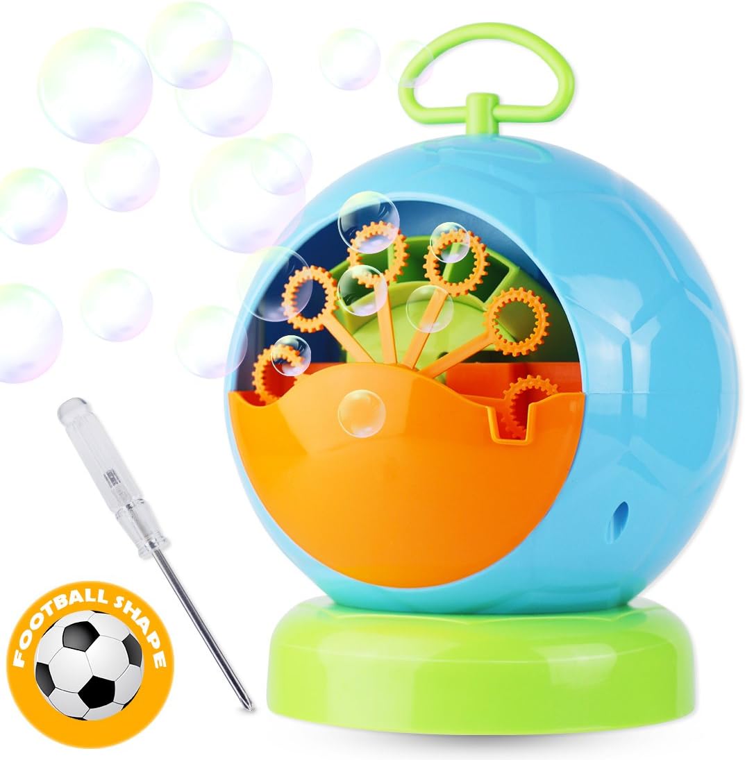 Dadoudou Bubble Machine Automatic Portable Football Shape Bubble Blower for Kids Blowing Over 500 Bubbles Per Minute for Outdoor or Indoor Party