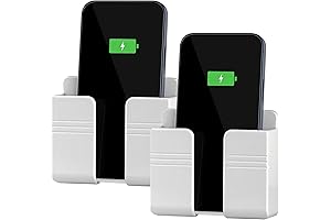2-Pack Wall-Mounted Phone Holder, Versatile Accessory for Bathrooms and Home