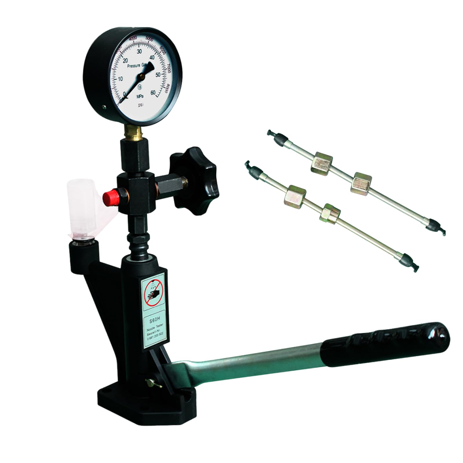 Einspritzdüse Prüfgeräte, Einspritzdüsen Tester, Diesel- Einspritzer-Düsentester 600 Bar, 16×14.5×8in (406×368×203mm) Einspritzdüse Prüfgeräte für Verschiedene Tests und Prüfungen