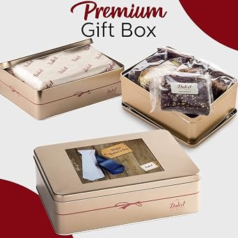 Dulcet Gift Baskets Artisan Scone Fathers Day Gift Tin, Gourmet Pastries For Dad, Granfather, Boyfriend or Coworker.