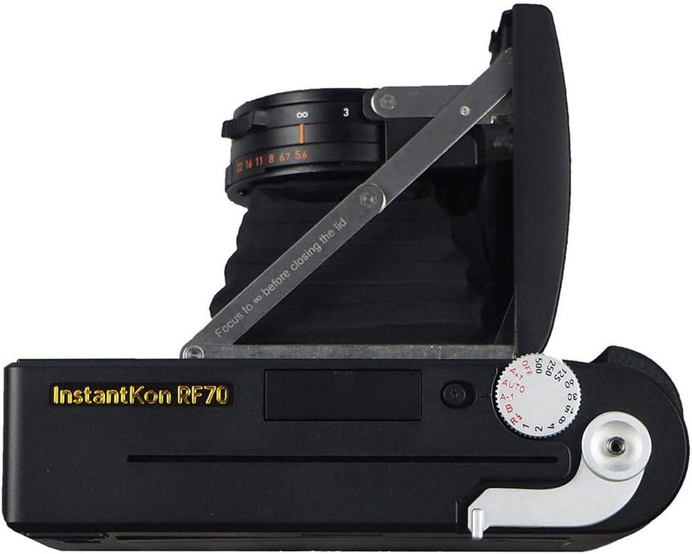 MiNT Instantkon RF70 Large Format Rangefinder Instant Camera with Real Image View Finder, Manual & Auto Mode Control, Black