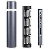 Mini Electric Screwdriver Cordless Set - 60-in-1 rechargeable Precision Screwdriver Set with 4 LED Lights, 3-Level Torque, Aluminum Magnetic Storage Box for Laptop/PC/Phone/Watch/Camera