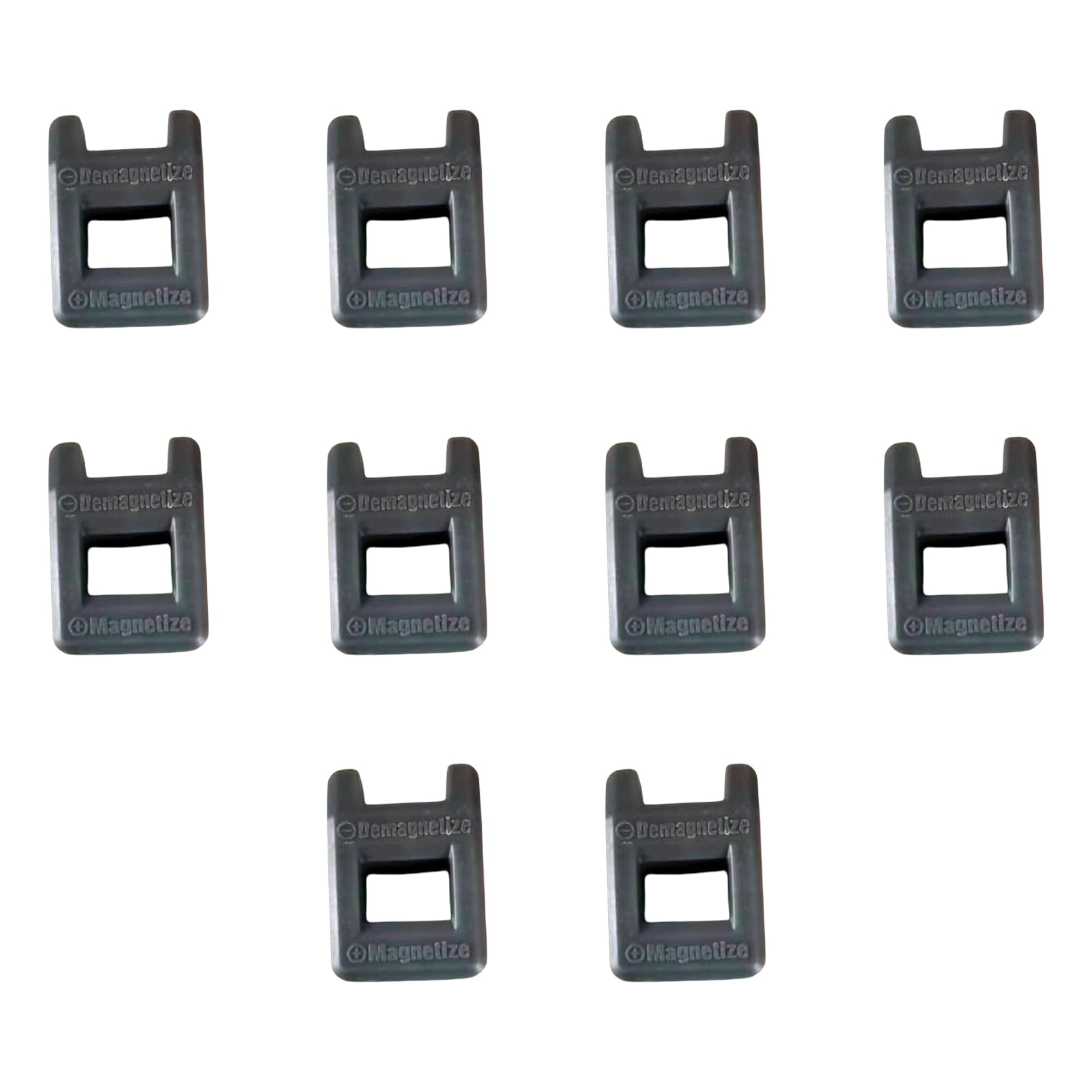 Newft Grey 10Pcs 2 In 1 Screwdriver Magnetizer Demagnetizer Tool For Furniture Assembly And Electronics Maintenance Tasks Block