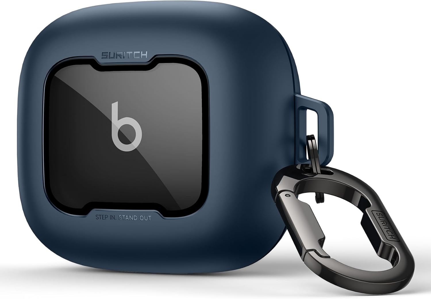 SURITCH for Beats Powerbeats Pro 2 Case Cover, Magnetic Locking Cases for Beats Powerbeats Pro 2 2025, Shockproof Bumper Protective Covers with Carabiner & Keyring & Cleaner Kit, Navy