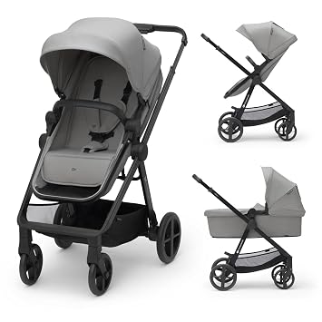 Kinderkraft Newly 2-in-1 Stroller for Kids, Gray