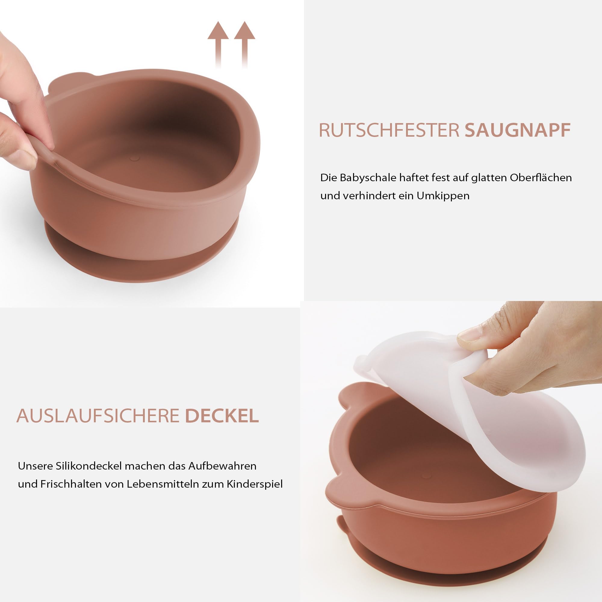 Ciotola In Silicone Con Ventosa Chicco - Per Pappa Beb&egrave; 6+ Mesi - Rosa, Lavabile In Lavastoviglie