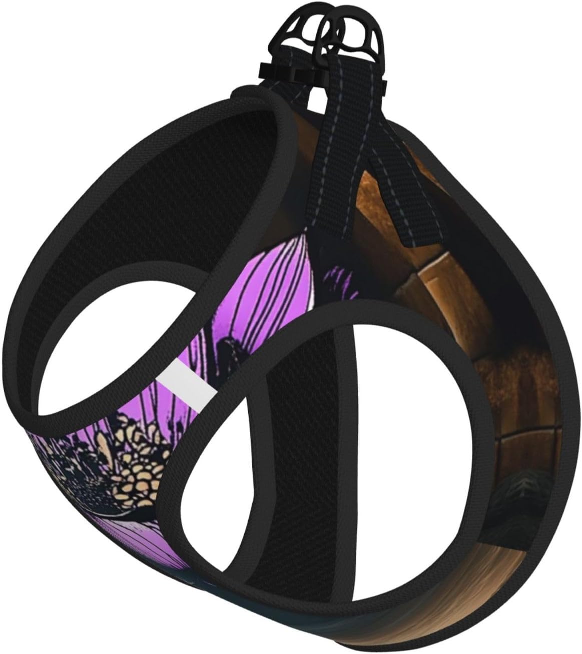 Lotus Flowers, Urban Ruins Pet Vest Small Size Dog Harness and Leash Set for Training, Reflective & Adjustable Without Accessories Small