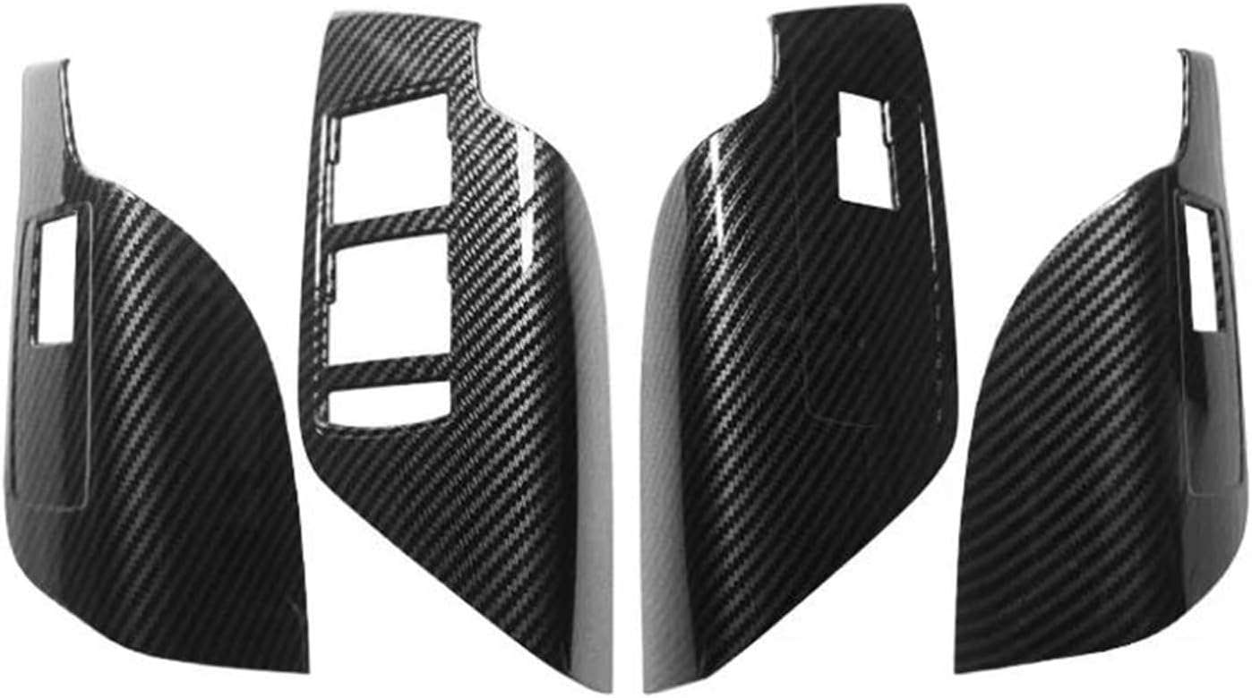YESKIT Car Accessories Door Window Switch Control Panel Door Handle Cover Trim for Buick for Regal 2009-2016(Black Window Switch Cover)