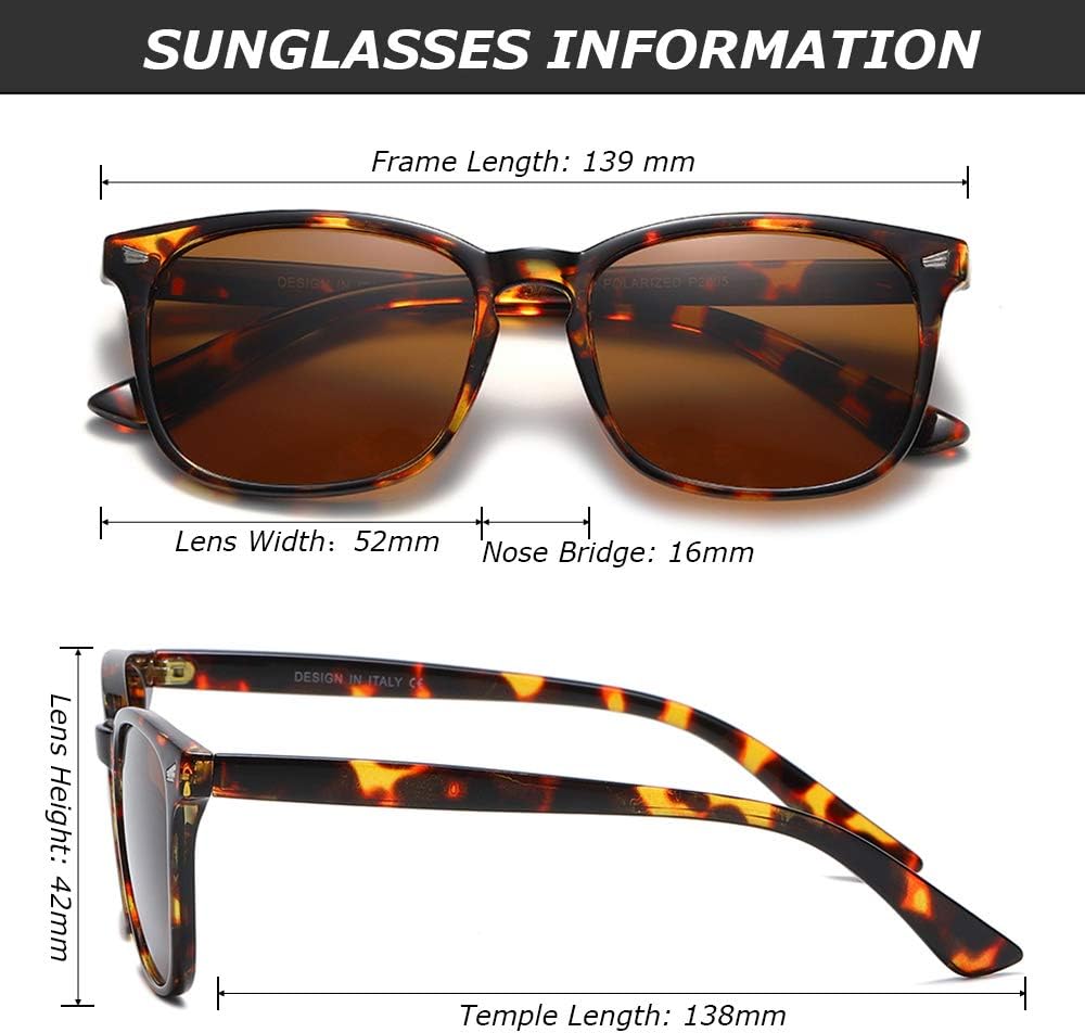 DUSHINE Polarized Sunglasses for Women Classic Retro Style UV400 Protection - Image 5