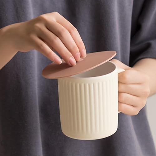 Miniatura 3 de Carrotez Paquete de 2 tapas de silicona para tazas, tapas de silicona fáciles de colocar para tazas, tapas temporales lavables para el hogar,