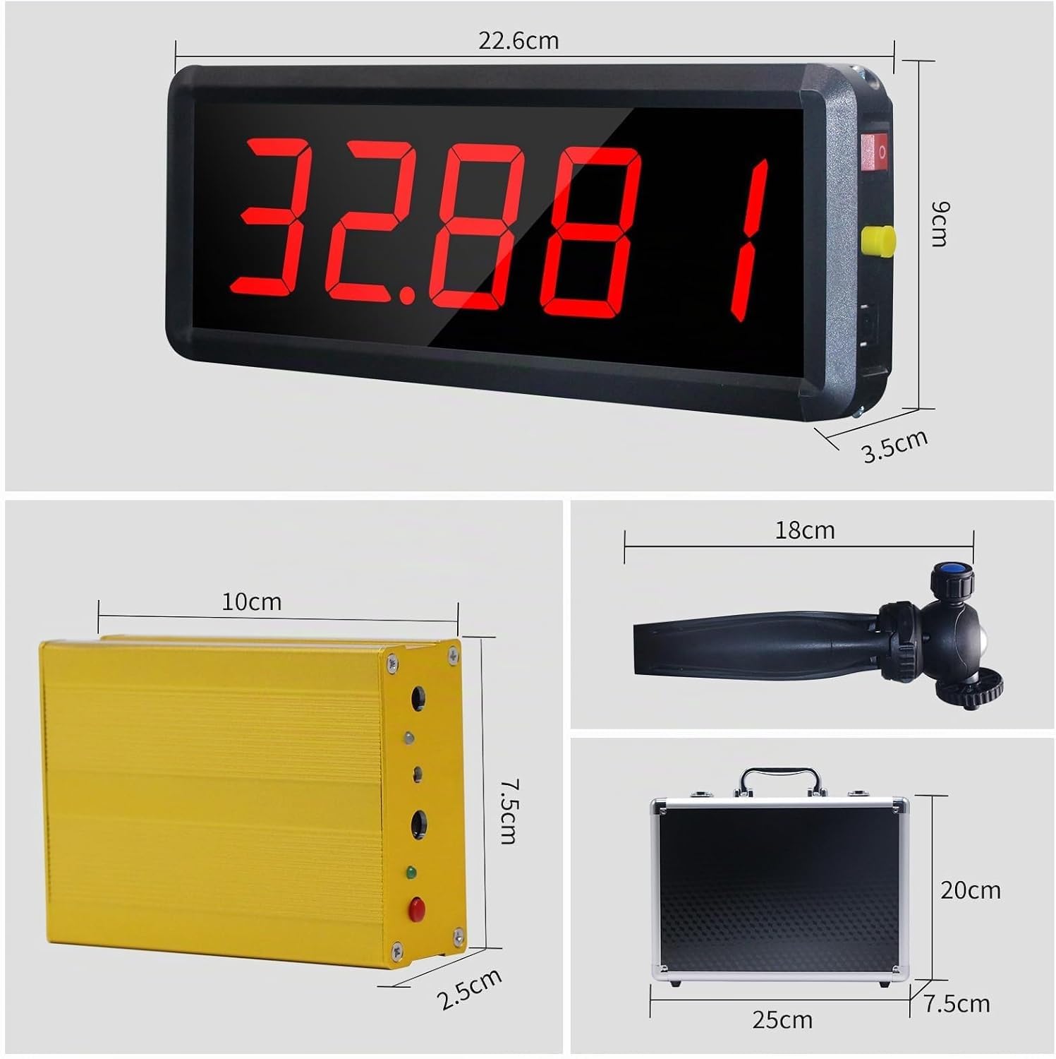 Chronomètre Laser sans Fil pour Les Sprints, Chronométrage Laser pour la Piste 40 60 Yard Dash, Horloge de Course Chronomètre pour l'entraînement de la Vitesse de Course (2 Ensembles)