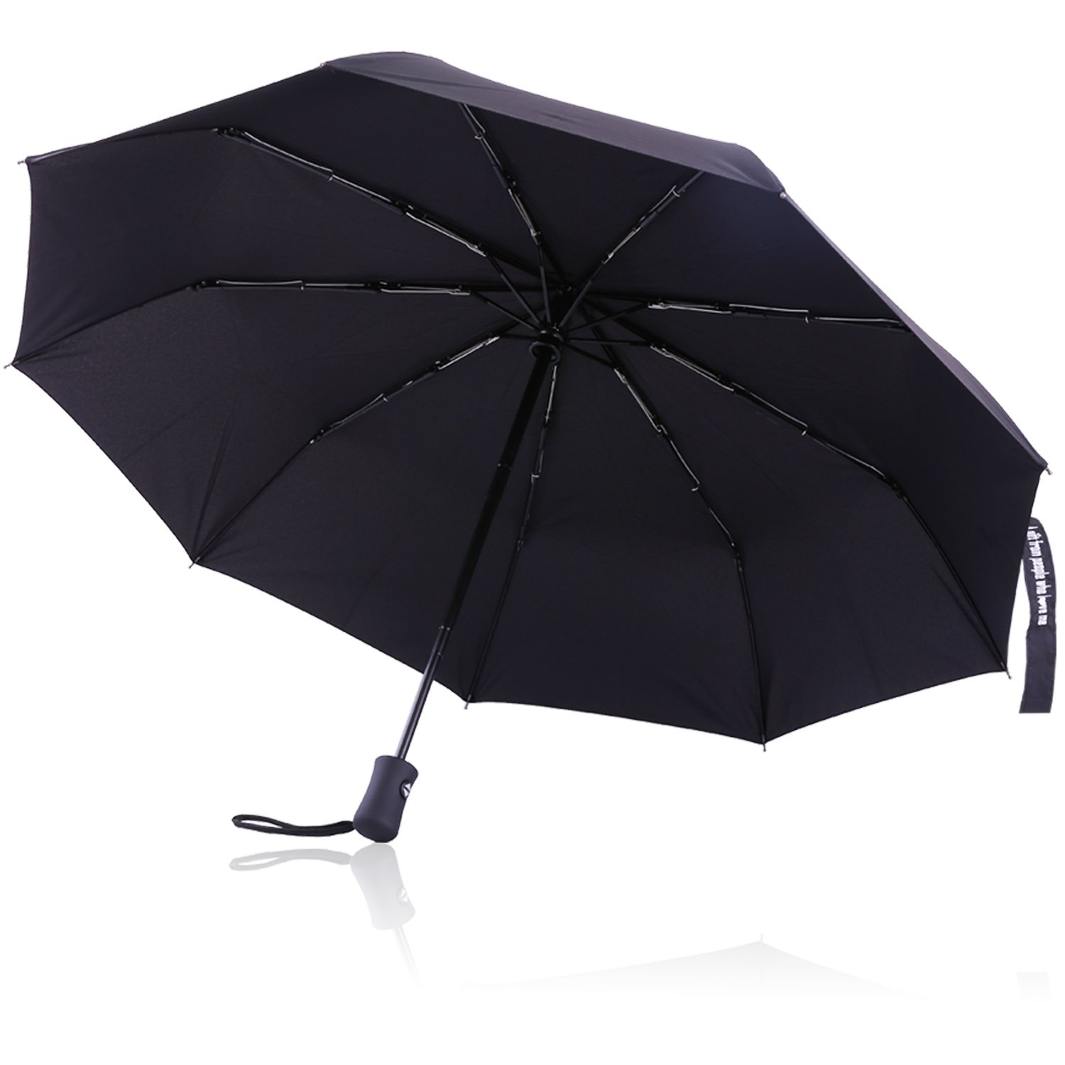 Umbrella - A Gift from People Who Love Me! (Black) - Sturdy 9 Ribs