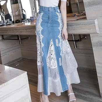 スカート Herlipto Mermaid Slit Denim Skirt herlipto ♡ Mermaid Slit Denim Skirt