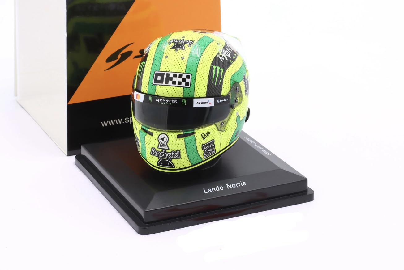 McLaren F1 Team, Official 2025 Model Collection, Lando Norris Special edition Austin USA GP, 1/5 Scale Model Mini Helmet With Display Box