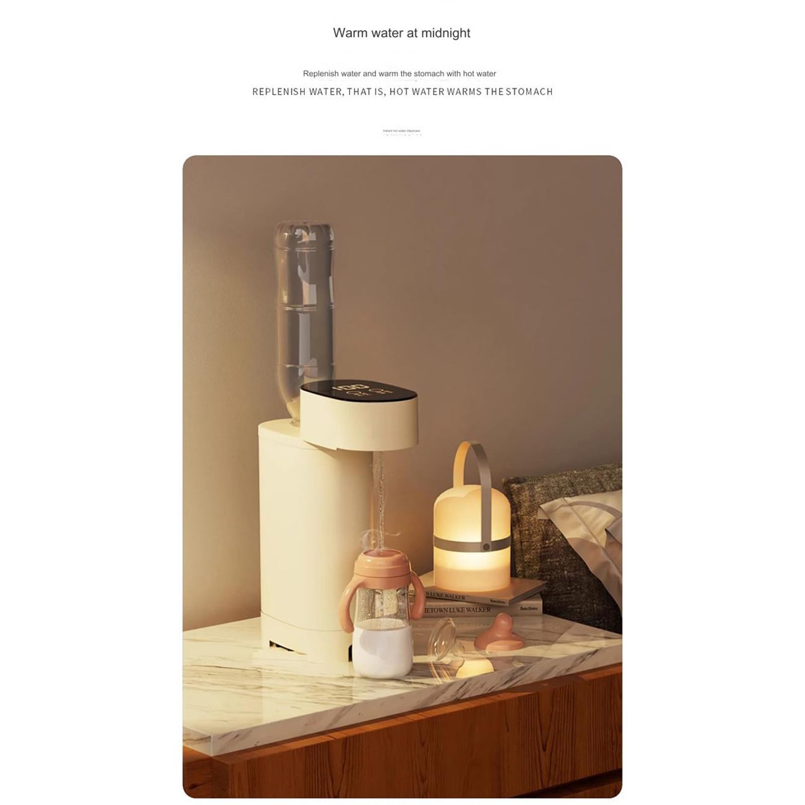 Dispensador de agua caliente instantáneo portátil de escritorio para el hogar, agua caliente en 3 segundos, bombeo de agua para viajes, mini dispensador de agua caliente instantáneo pequeño