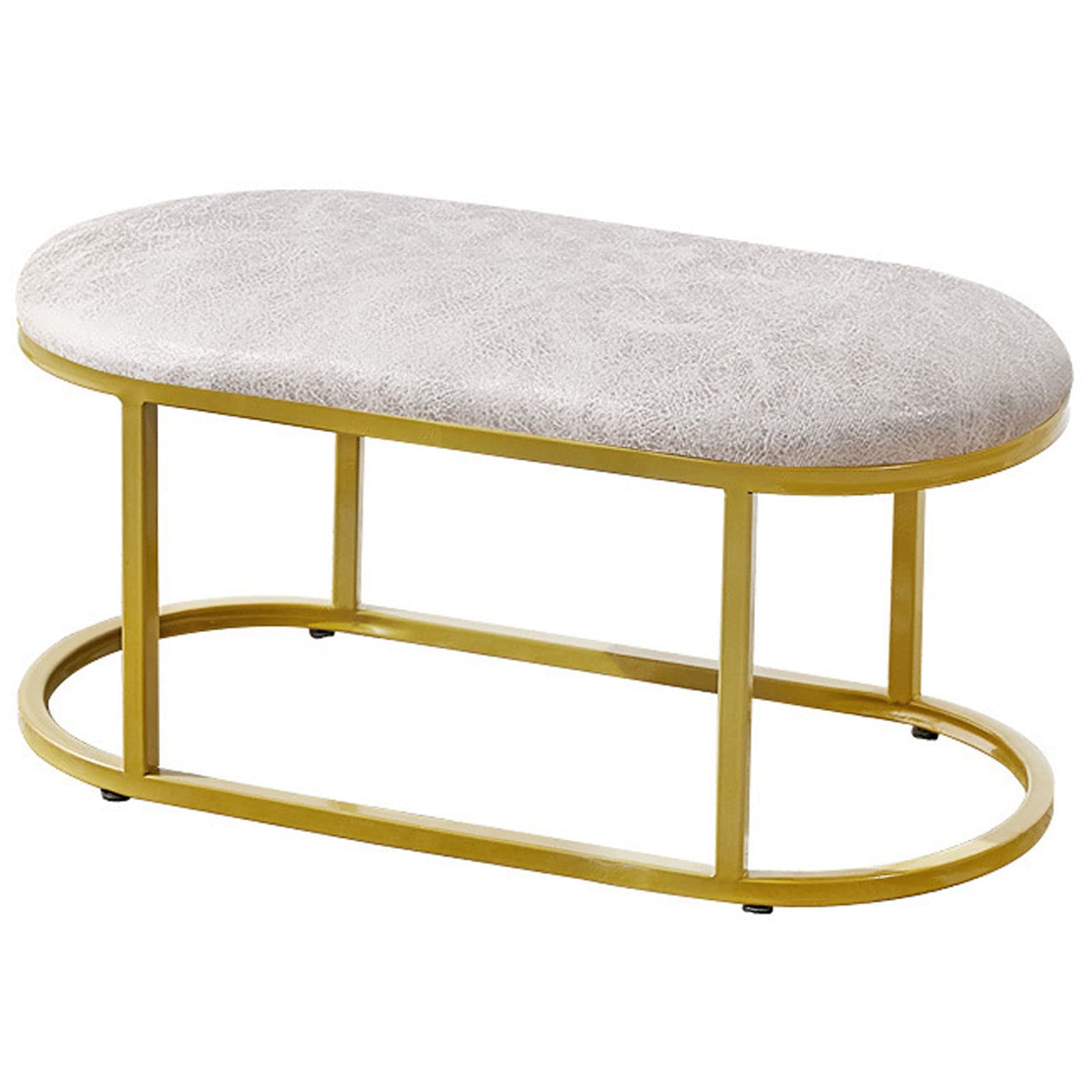 Banc d'entrée gain de place en tissu technique blanc crème pour ranger et s'asseoir