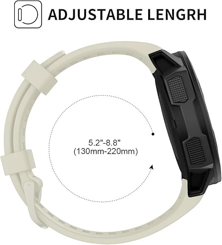 Miniatura 54 de Correa de repuesto para reloj Garmin Instinct, correa de silicona suave compatible con Garmin Instinct 2/Solar/Tactical Pizarra