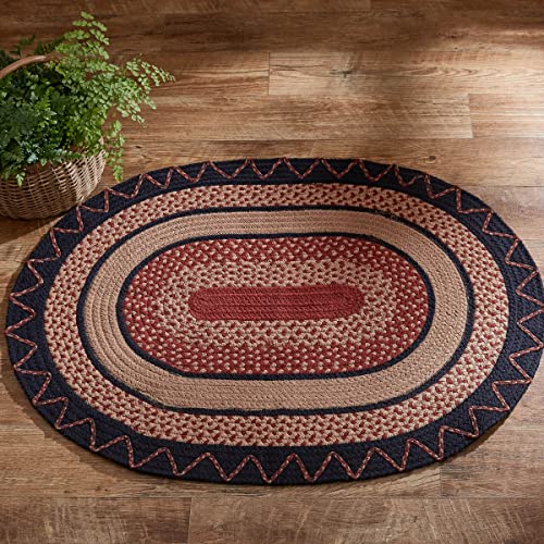 Park Designs Zig Zag Oval Braided Rug - 32" X 42" #TOP1