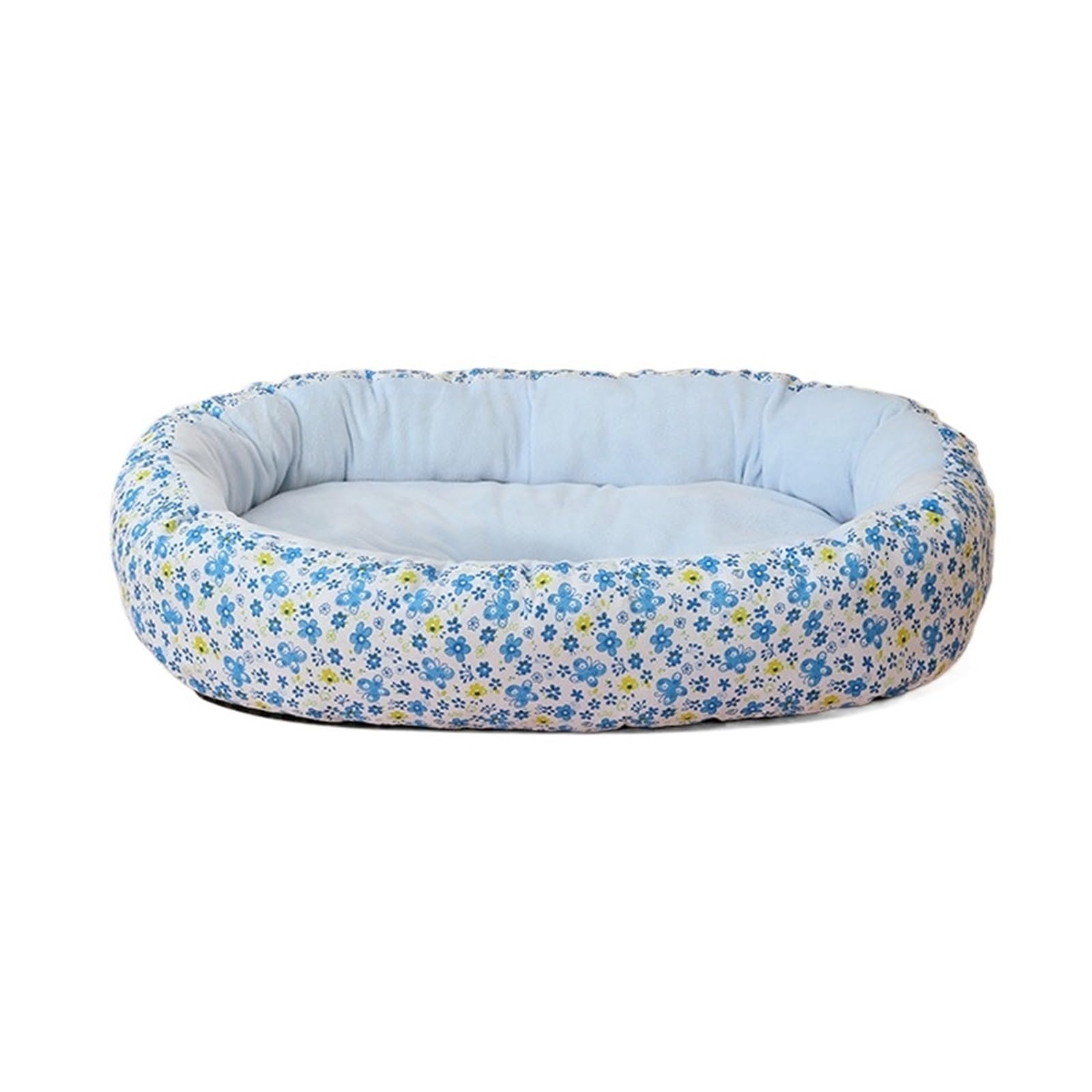 Chenil pour chat bleu contre le stress avec son assise moelleuse M