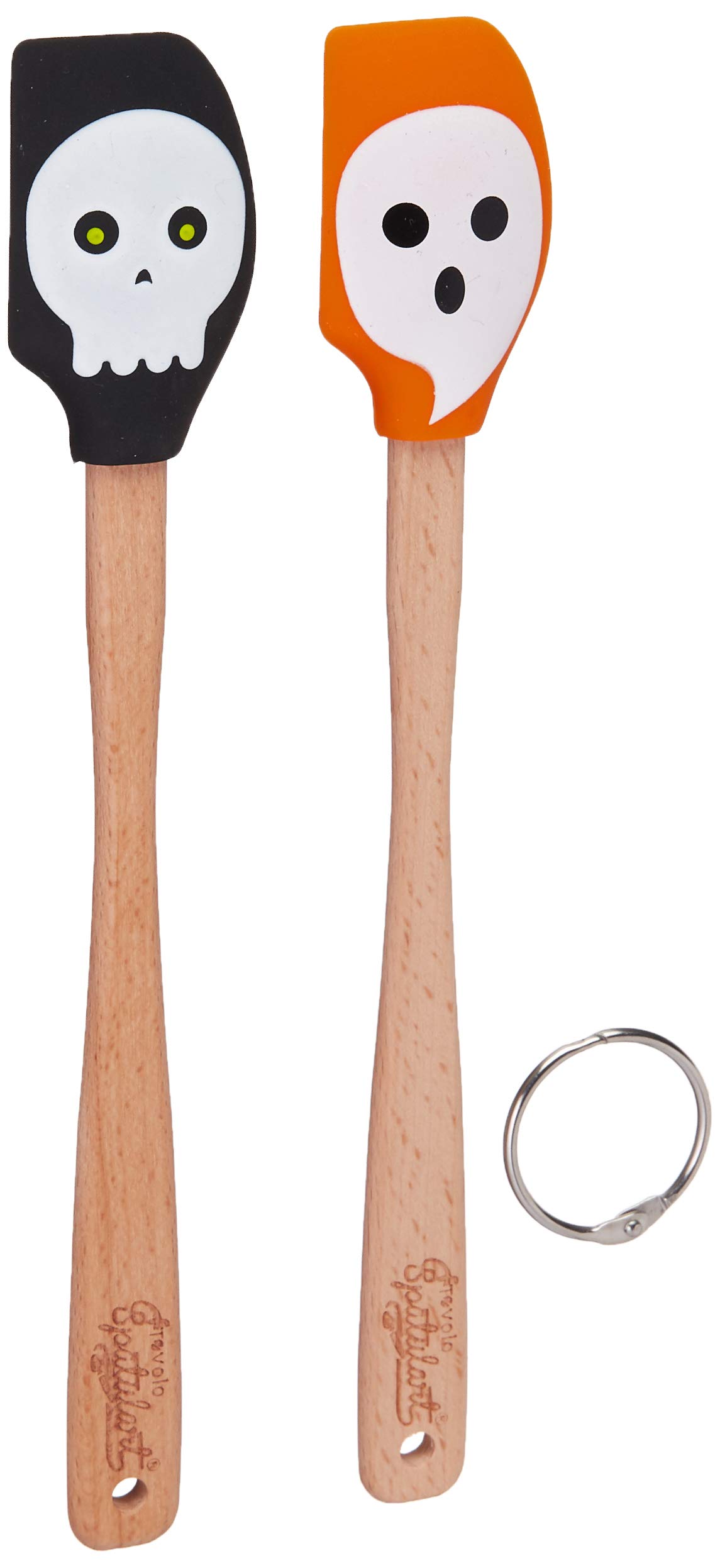 Spatule en silicone Tovolo résistante à la chaleur motif fantôme crâne pour racler