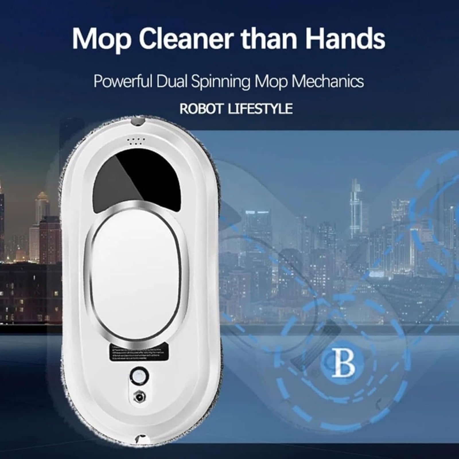 Robot limpiador de ventanas, diseño magnético inteligente con succión de 2800 Pa, control remoto para limpieza automática de cristales en interiores y exteriores y ventanas de gran altura