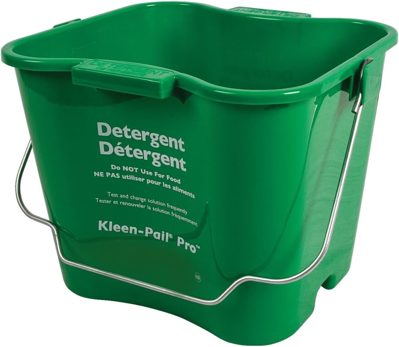 Soro Essentials- 8 Quarts Kleen-Pail Pro Cleaning Bucket Green Color Plastic- Detergent Pail Cleaning Bucket with Bail Handle for Household Cleaning Mopping Kitchens Restaurants and Janitorial Use