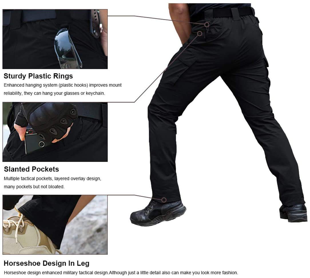 Pantalon Tactique Imperméable Homme - Cargo Militaire Avec Taille élastique - Pour Randonnée, Outdoor