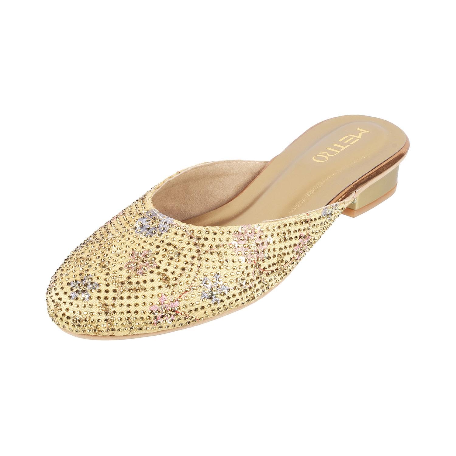Metro Women Antic Gold Ethnicwear Mules UK/7 EU/40 (35-937) (B0CQHFKSLM) Amazon Price History, Amazon Price Tracker