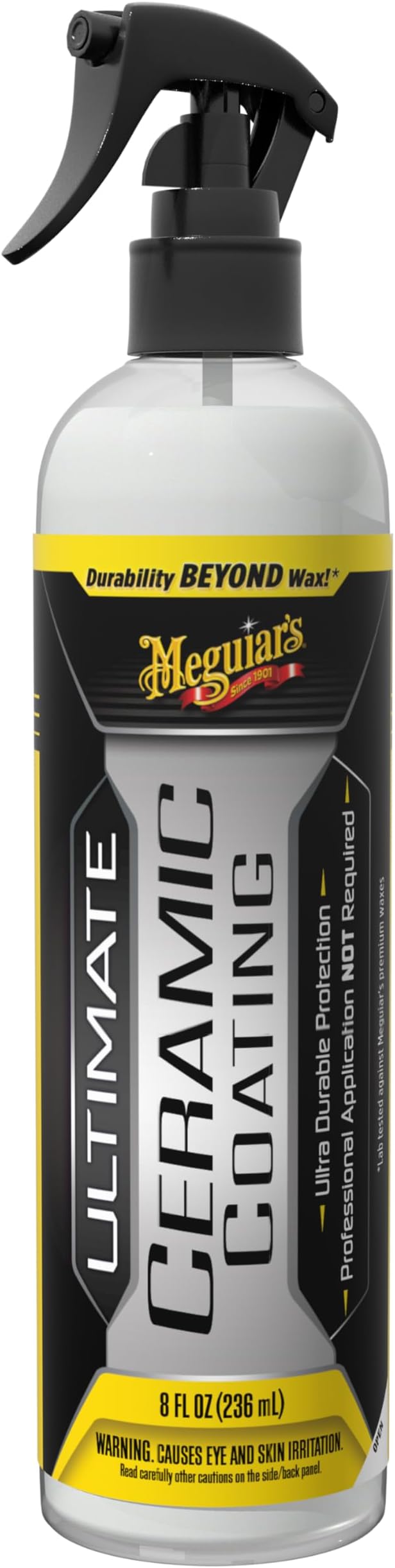 G240108 Ultimate Ceramic Coating, Ultra-Durable Cutting, Edge Ceramic Protection with Excellent Water Beading,Increasing Gloss,Slickness and Concealing Minor Paint Defects (236ml, Pack of 1)