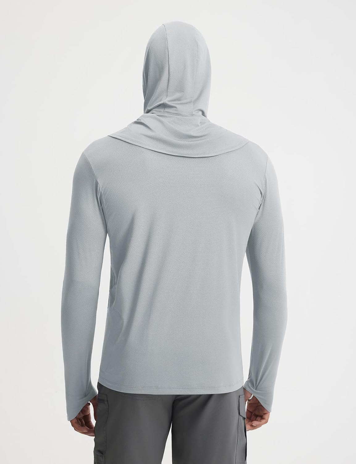 baleaf Men's Sun Hoodie Long Sleeve Fishing Shirts UPF 50+ Lightweight SPF UV Hiking Rash Guard with Detachable Hood Mask - Image 2