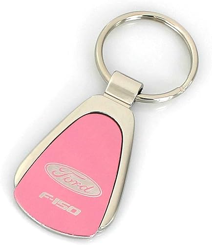 Miniatura 2 de Ford Llavero de metal cromado con logotipo rosa F-150 auténtico, Rosado
