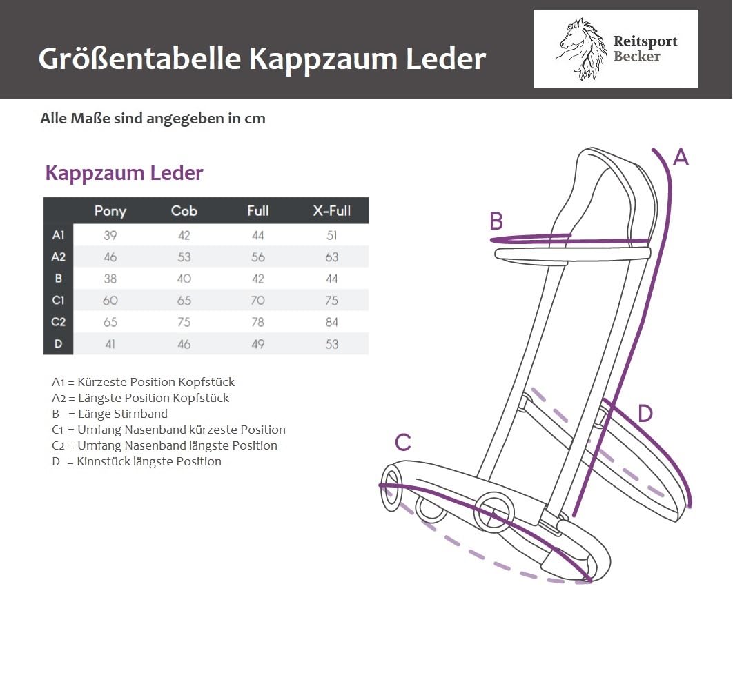 NETPROSHOP Leder Kappzaum Longierhilfe Bodenarbeit Schwarz Cob
