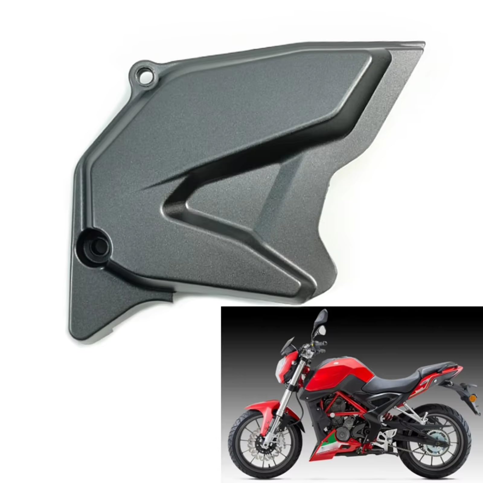 Cubierta de piñón delantero para motocicleta para Benelli TNT25 TNT250 Cubierta de piñón Delantero | La cadena está protegida de la para arena, las piedras, la lluvia y otras influencias externas.