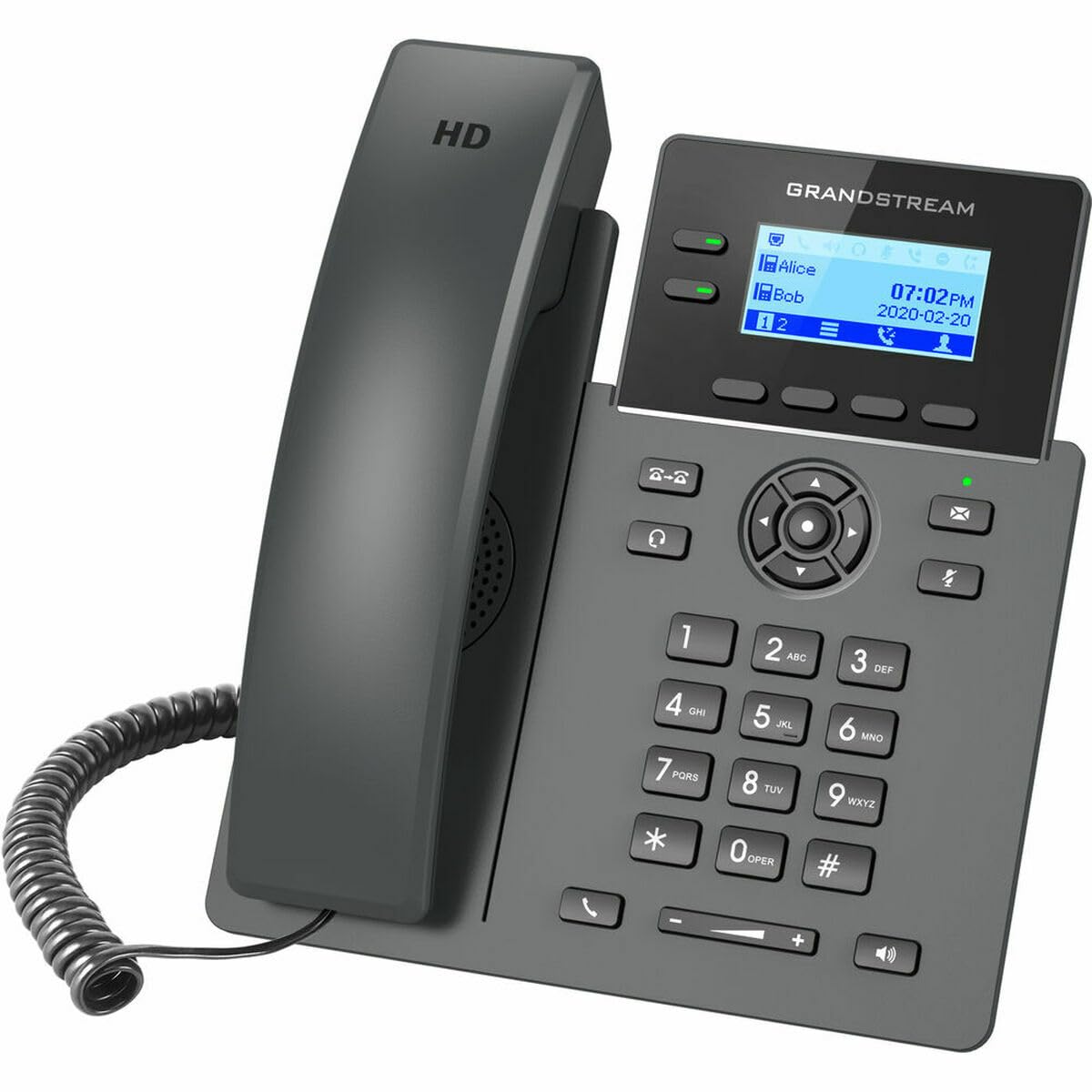 Grandstream GRP2602 IP Phone | 2 Lines, 4 SIP Accounts | 2.4-Inch LCD Display | Dual-port 10/100 Ethernet
