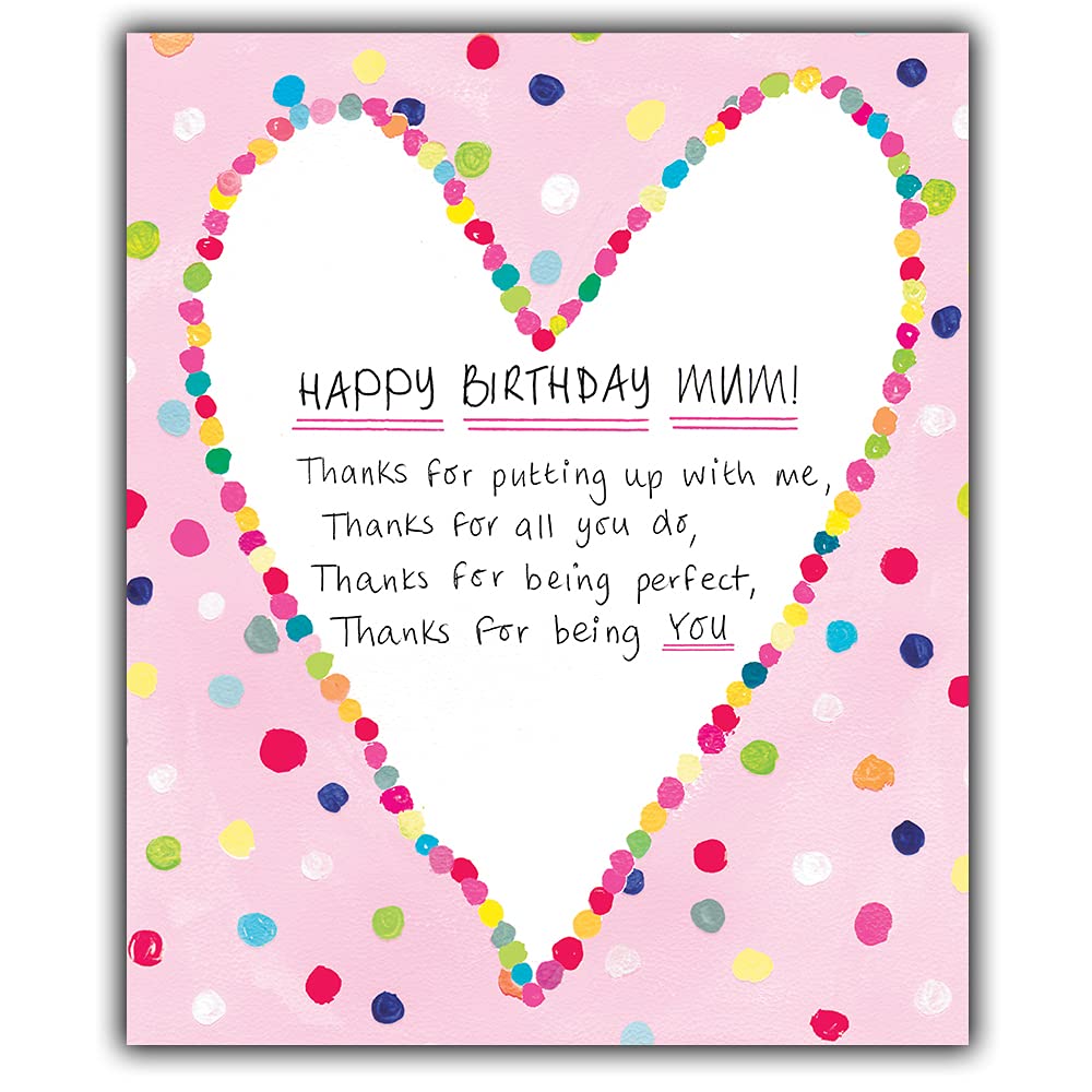 Emotional Rescue Mum Birthday Card, Nice Words Birthday Card For Mum, Happy Birthday Card For Mum, With Love, Paper Salad. BIRTHDAY CARD, Multi (ZRWF9485)