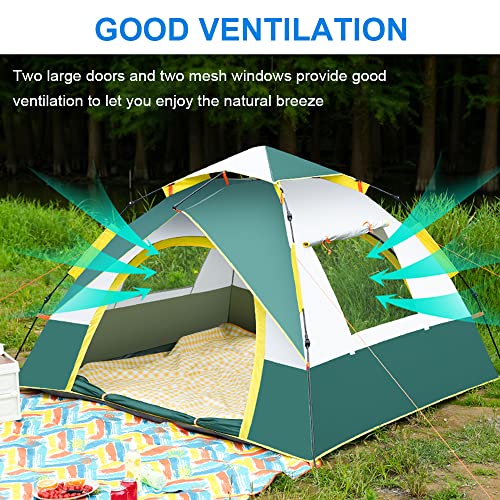 axGear Camping Tent Waterproof Windproof Dome Hiking Tent 2 to 4 People Family - Image 5
