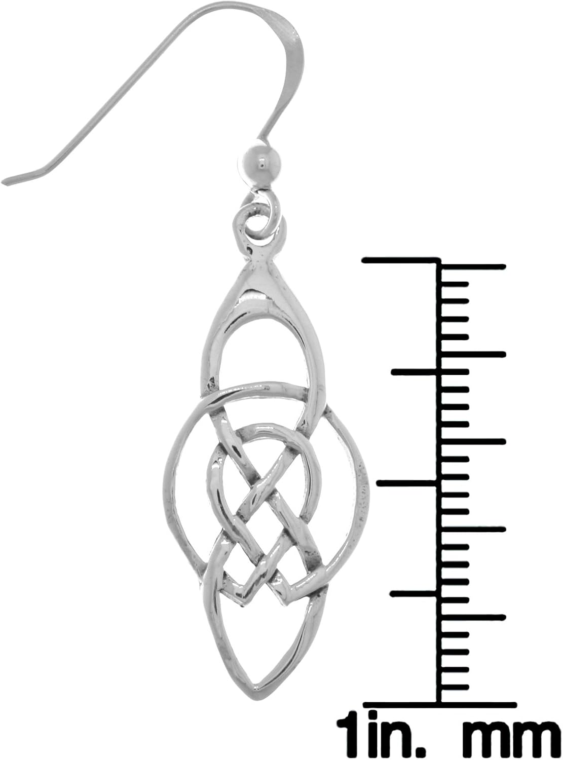 Jewelry Trends Celtic Irish Infinity Knot Sterling Silver Dangle Earrings - Image 3