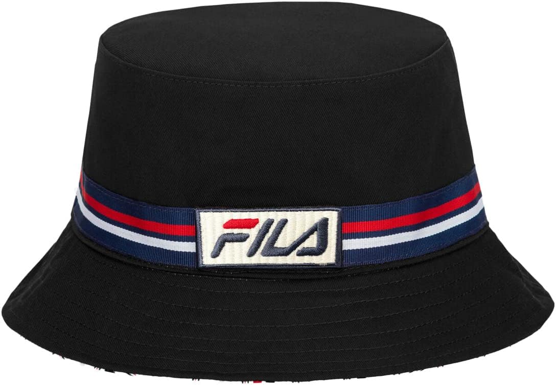 Fila Unisex Speed Logo Reversible Bucket Hat (Black)