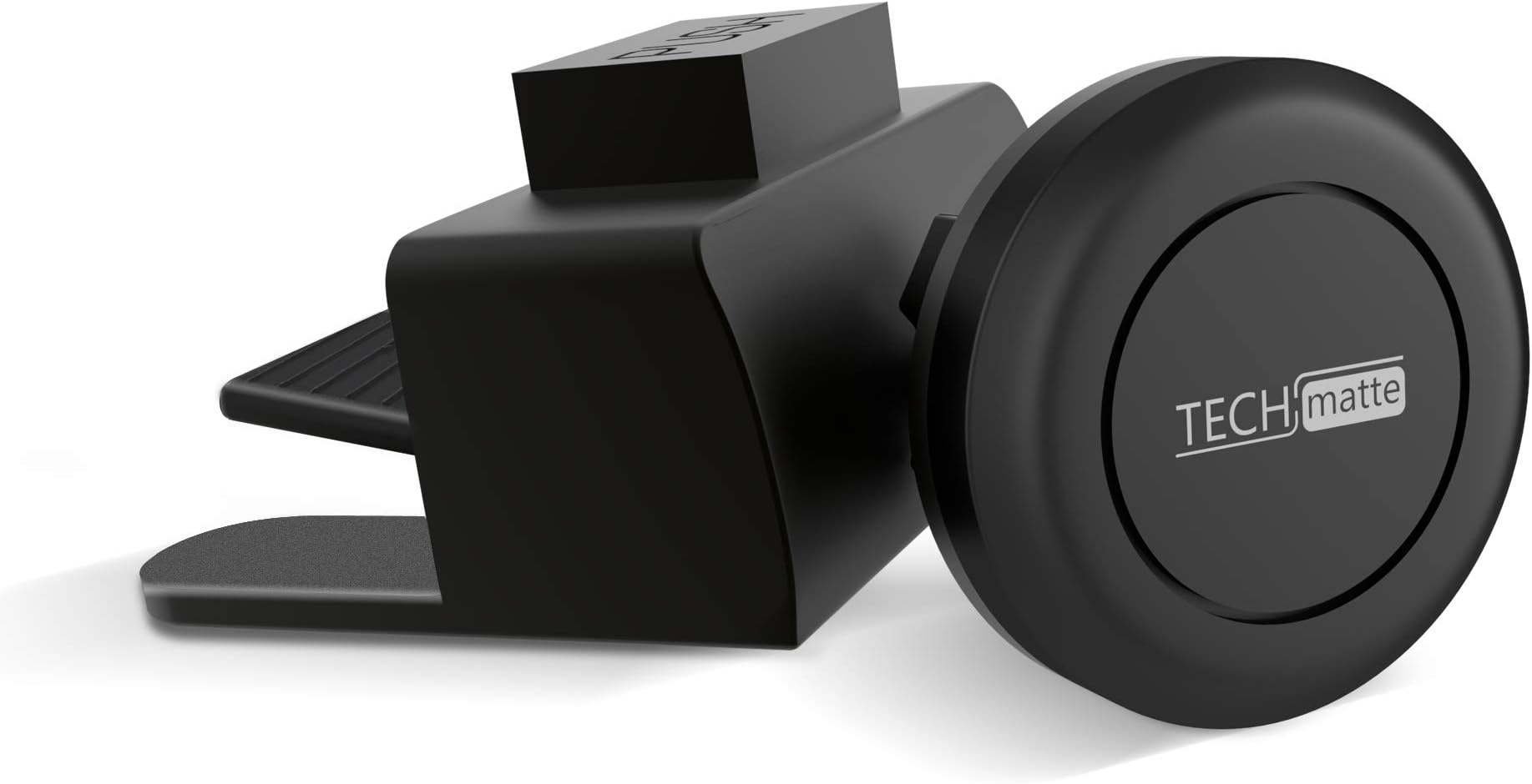 Car Mount TechMatte MagGrip Mini CD Magnetic Car Mount Holder for Smartphones including iPhone 6, 6S, Galaxy S7, S7 Edge, S6, S6 Edge, LGG5 - Black