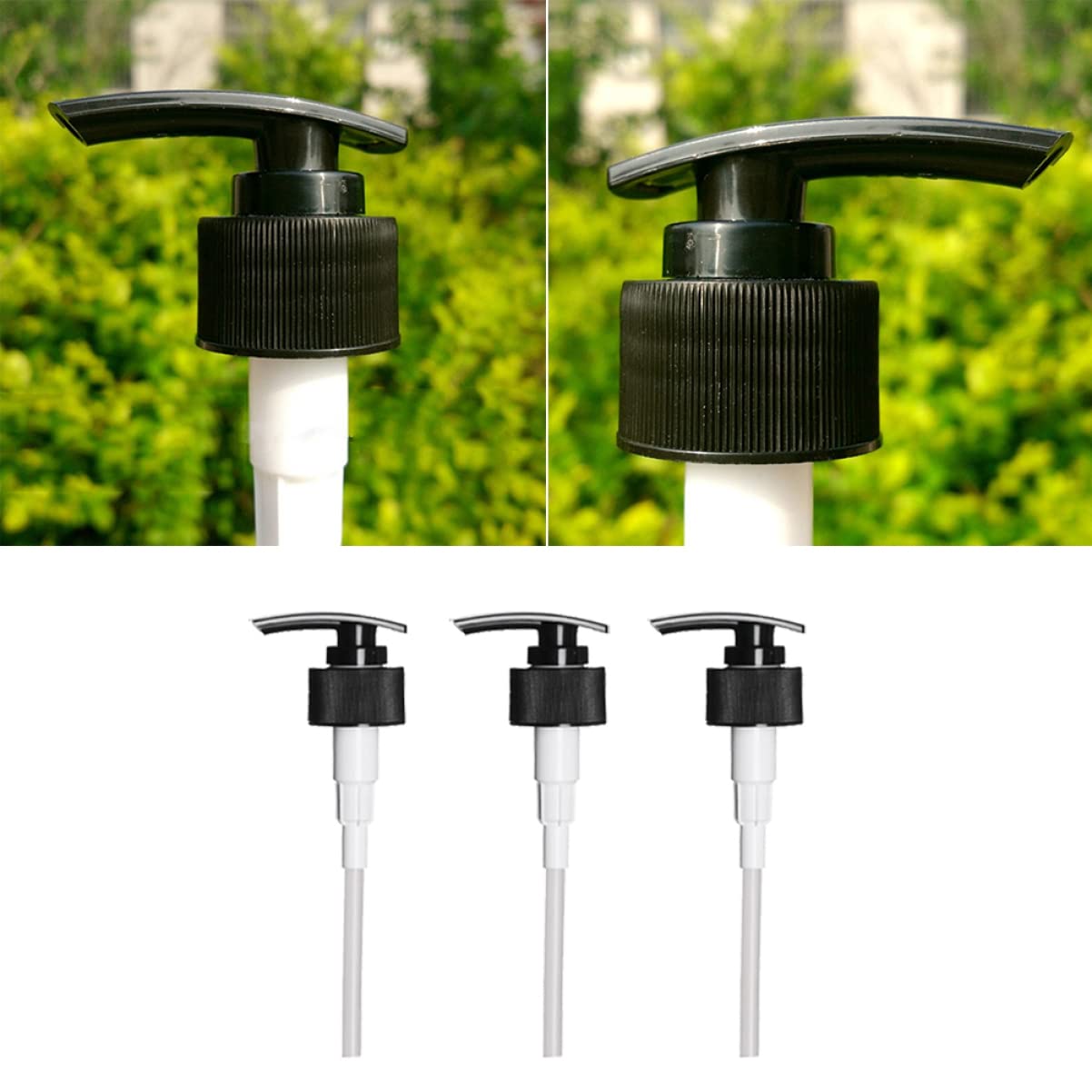 Cabilock 100piezas Dispenser De Loción De Plástico Negro Para Botellas De Champú y Jabón Dosificadora Para Cosméticos y Líquidos