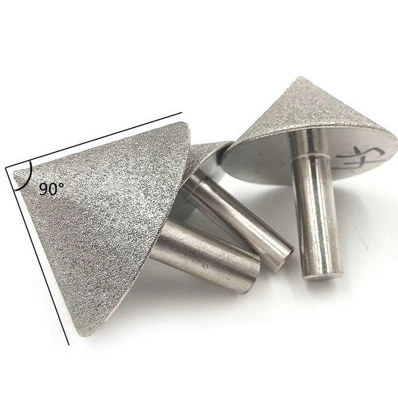 1 Piece Conical Grinding Head 90 Degree Glass Chamfering Tool for Stone Glass Ceramics Chamfering Head Polishing (Grit:240#, 20MMX6MM)