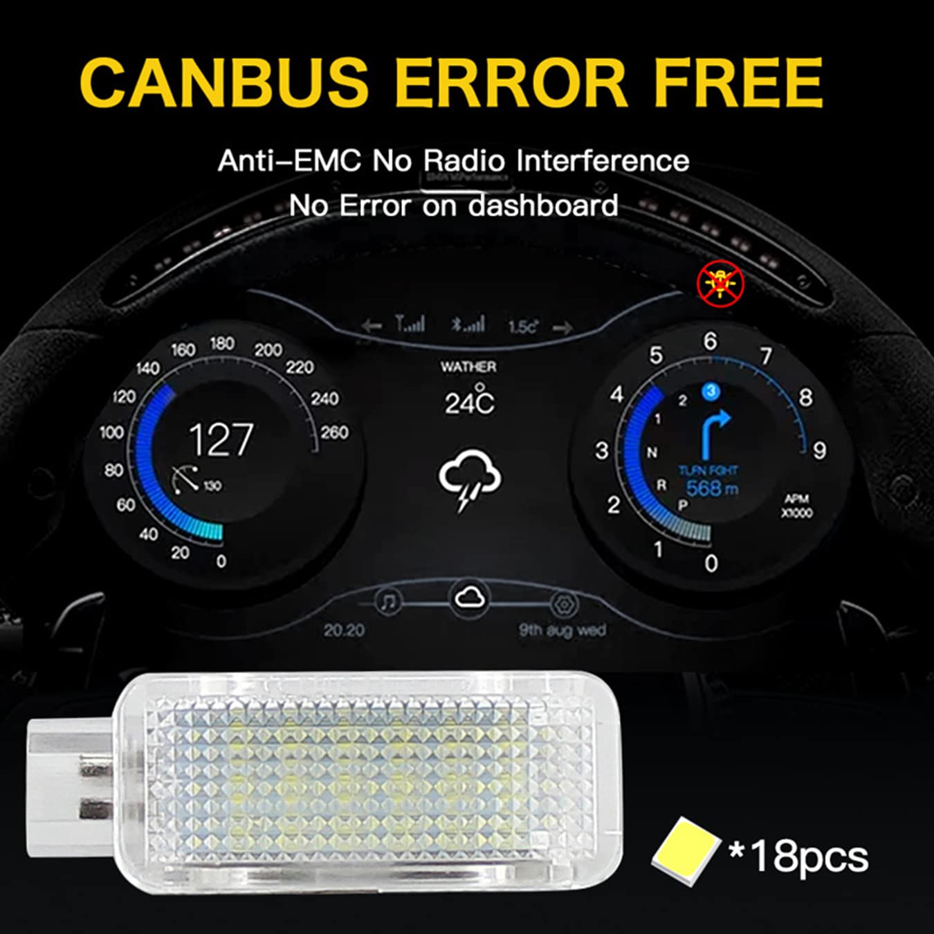 Lumières De Courtoisie LED Blanches Et Rouges Pour Porte Avant VW Golf