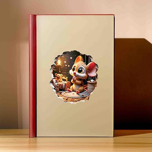 Miniatura 63 de The Mice That Stole Christmas - Calcomanía de pared, decoración navideña, extraíble, amantes de la Navidad, niños, calcomanías de pared con agujero