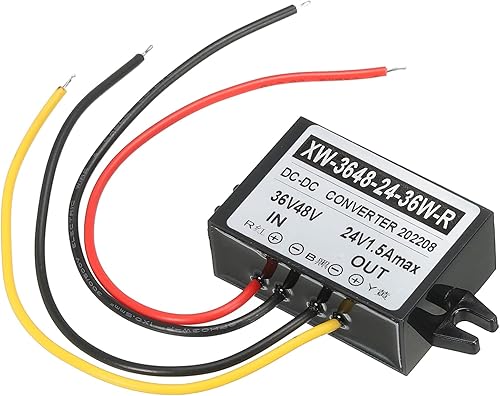 PATIKIL DC 36V 48V a DC 24V 1.5A 36W convertidor de energía regulador plástico Shell para el sistema solar LED