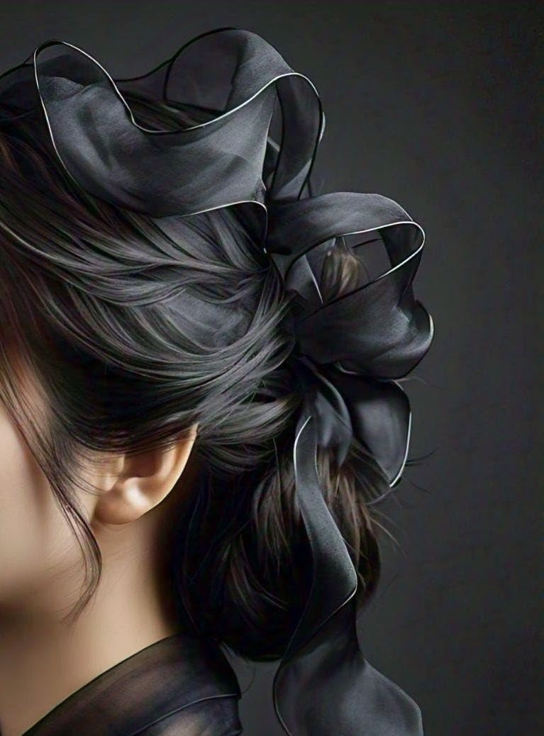 Organza Ribbon 12mm - Black - 46 Metres/ 50 Yards roll for Gifts Wrap Sewing, Party, Decorations Events Dress Wedding Christmas Crafts, Bows Car, Floral Balloons Hairs, DIY, Bouquets, Cake More